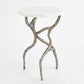 Root Table - Polished Iron w/White Marble - Grats Decor Interior Design & Build Inc.