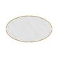 Iron and Stone Oval Coffee Table