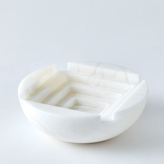 Stepwell Bowl - Alabaster