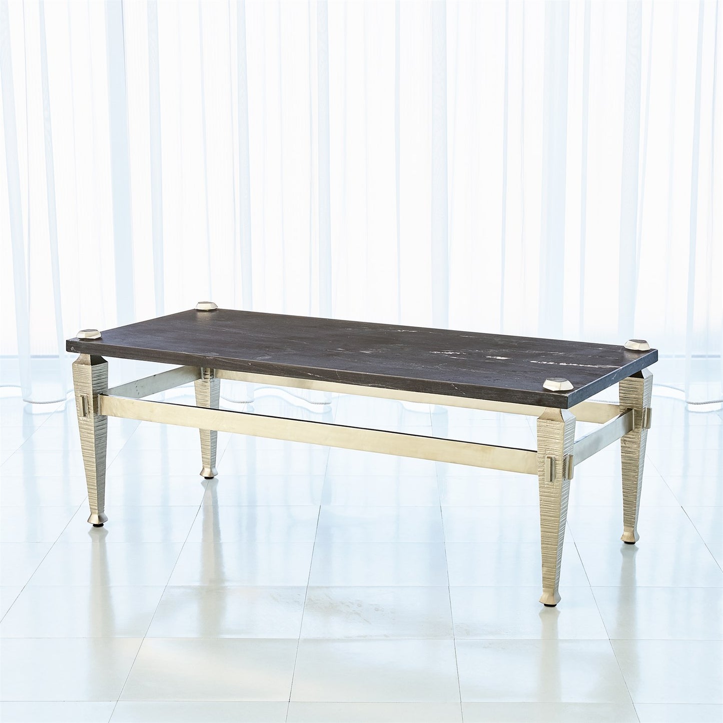 Roman Coffee Table - Nickel