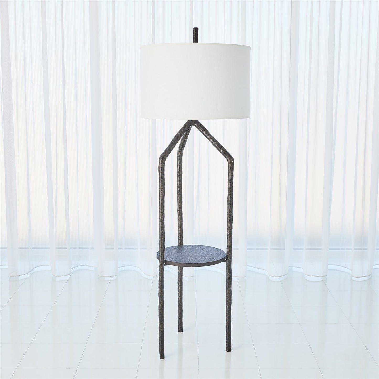 Trio Table/ Floor Lamp - Bronze Verdi w/ Granite