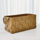 Soft Woven Leather Basket - Putty - 2 sizes