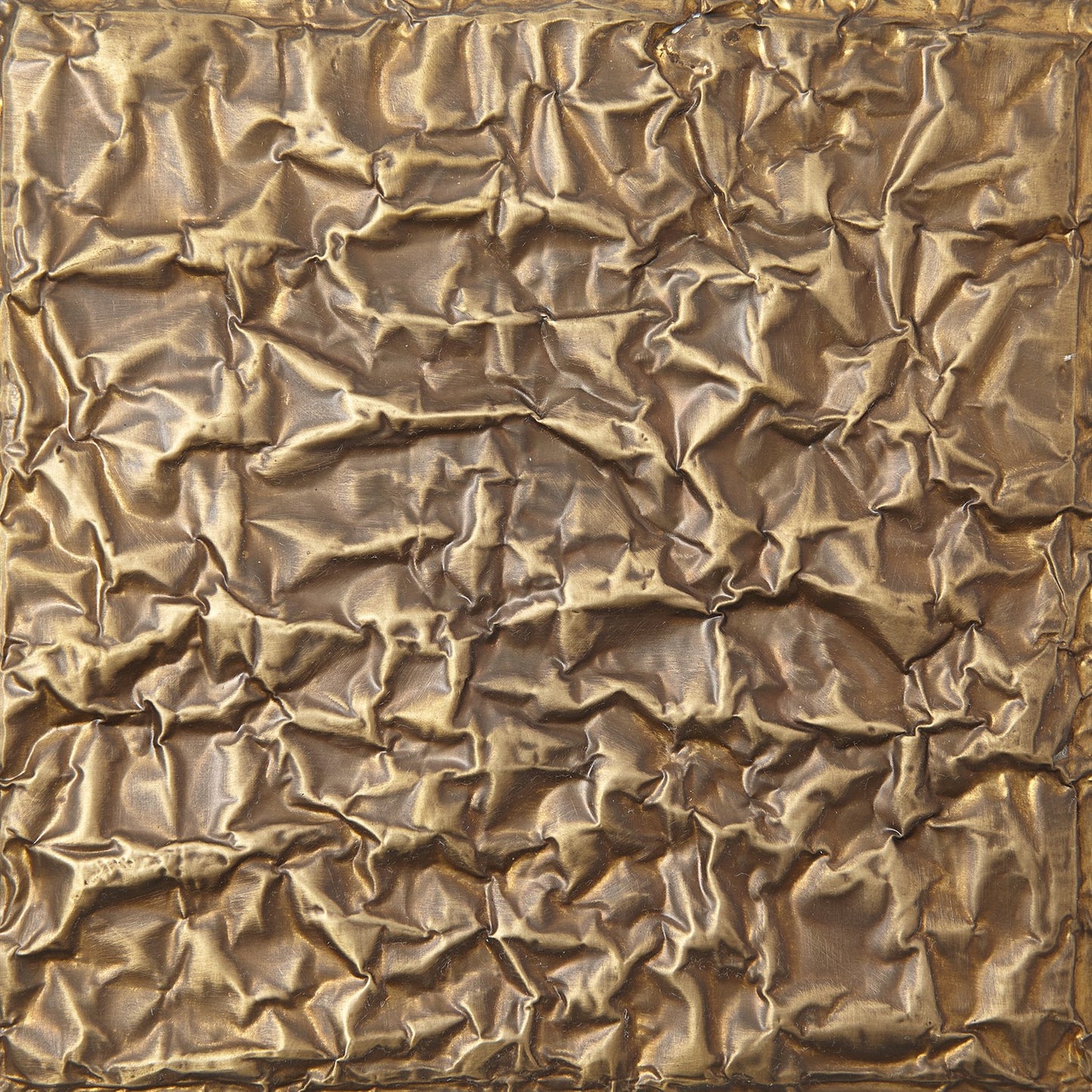 Crinkle Bedside Chest - Brass / Bronze