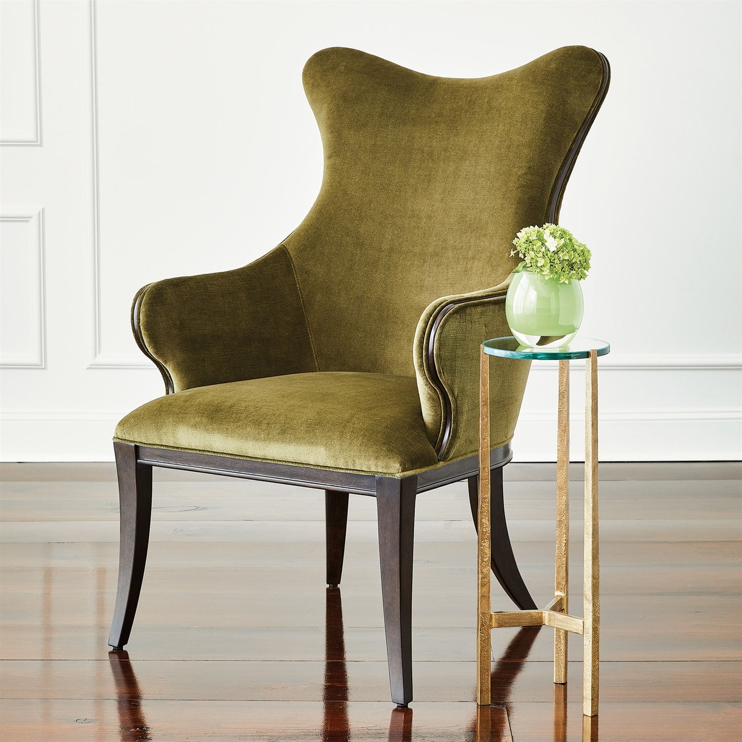 Evelyn Chair - Moss Velvet
