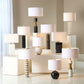 Alabaster Cylinder Table Lamp - Brass