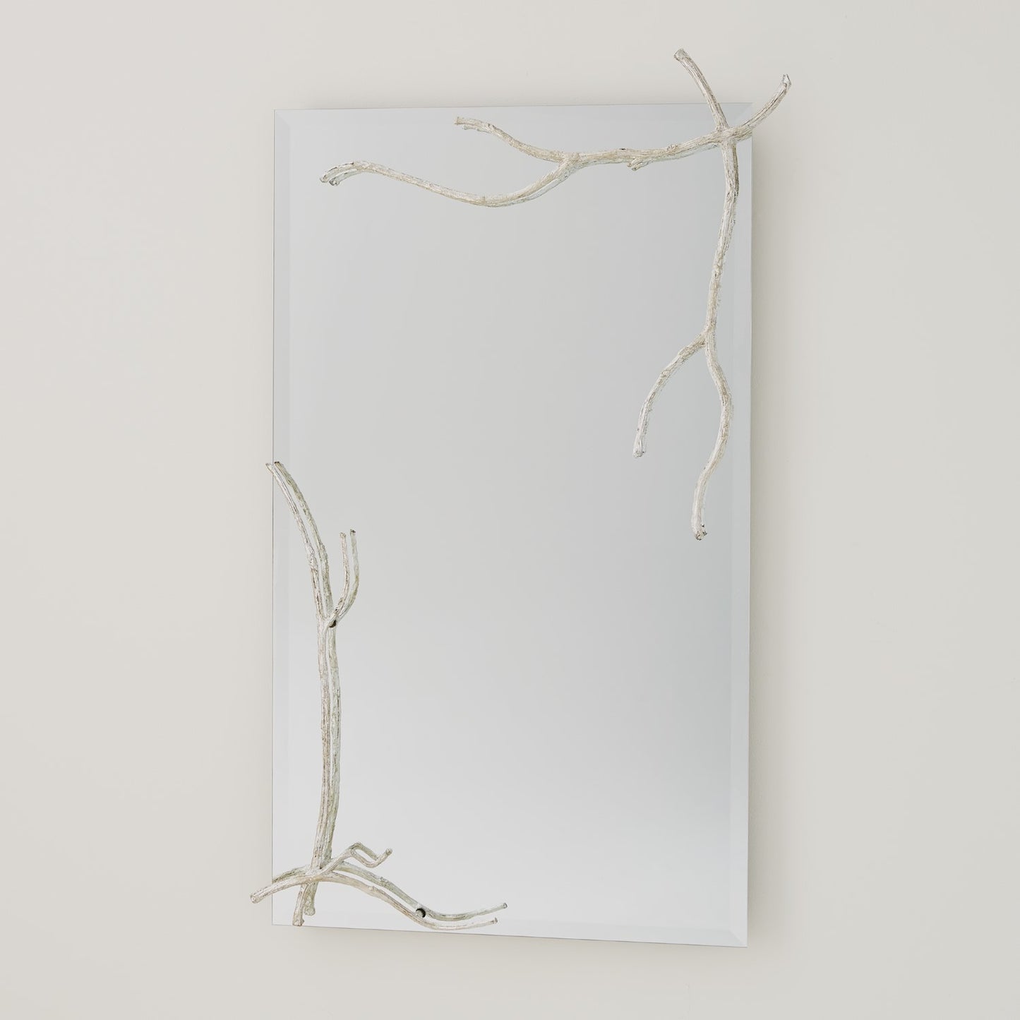 Twig Mirror - Silver Leaf - Lg