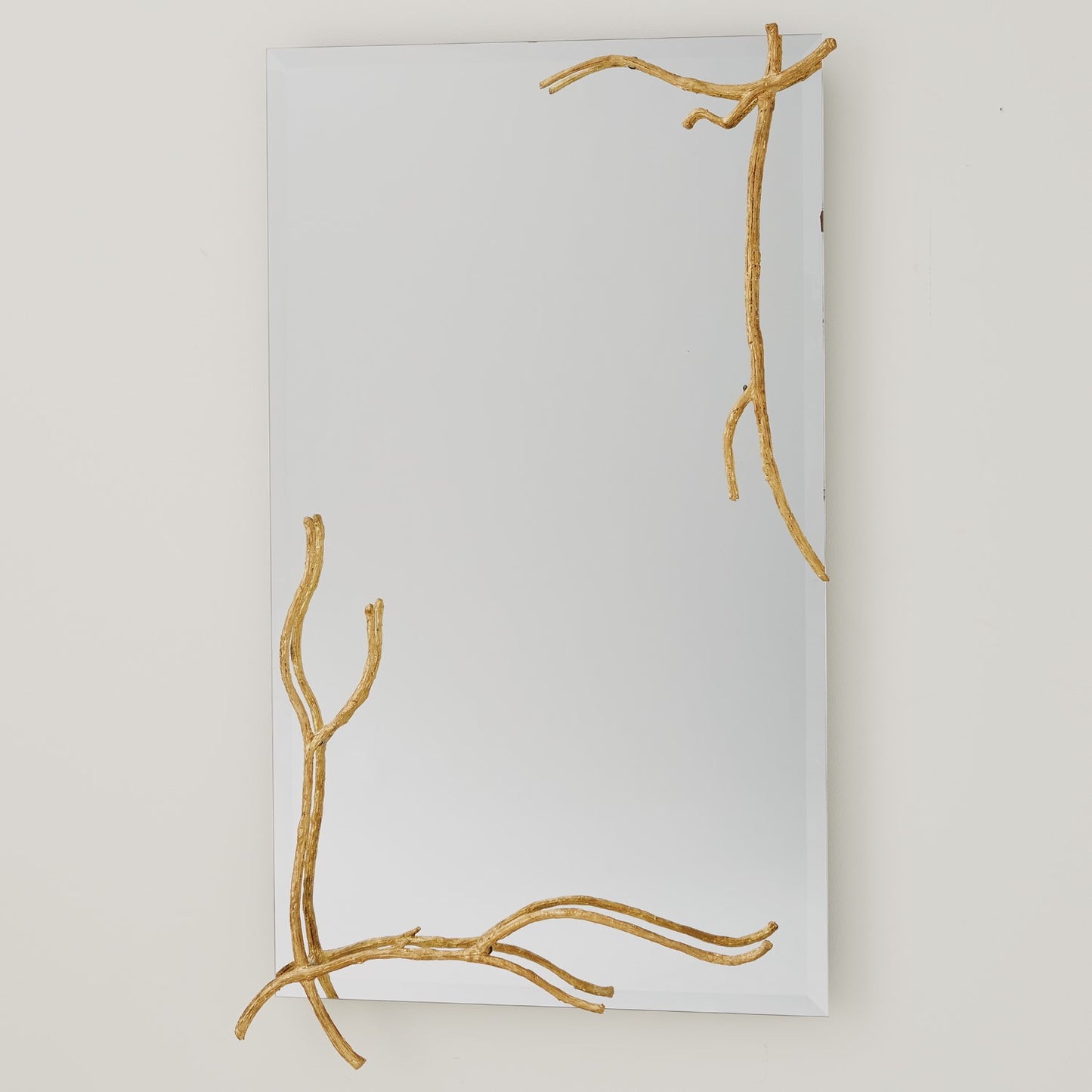 Twig Mirror - Gold Leaf - Lg