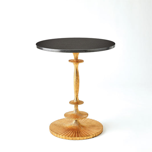 Fluted Side Table - Gold Leaf
