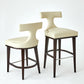 Anvil Back Counter Stool - Ivory Leather