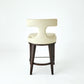 Anvil Back Counter Stool - Ivory Leather