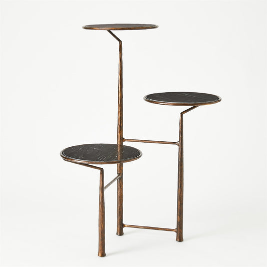 Unity Pedestal w/ Black Marble - Bronze