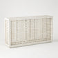 Driftwood Lattice 60"W Console - White Washed
