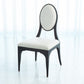 Harlow Chair - Black w/ White Leather