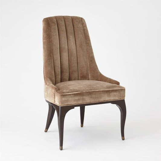 Channel Tufted Dining Chair - Mushroom