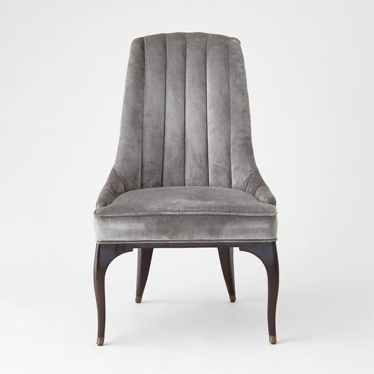 Channel Tufted Dining Chair - Gargoyle