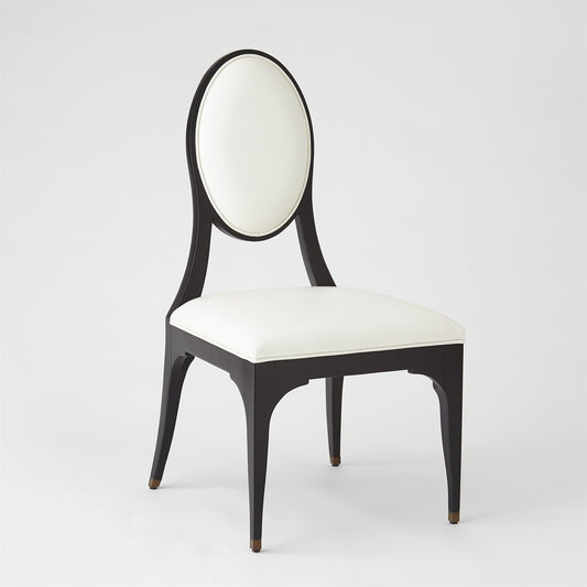 Harlow Chair - Black w/ White Leather