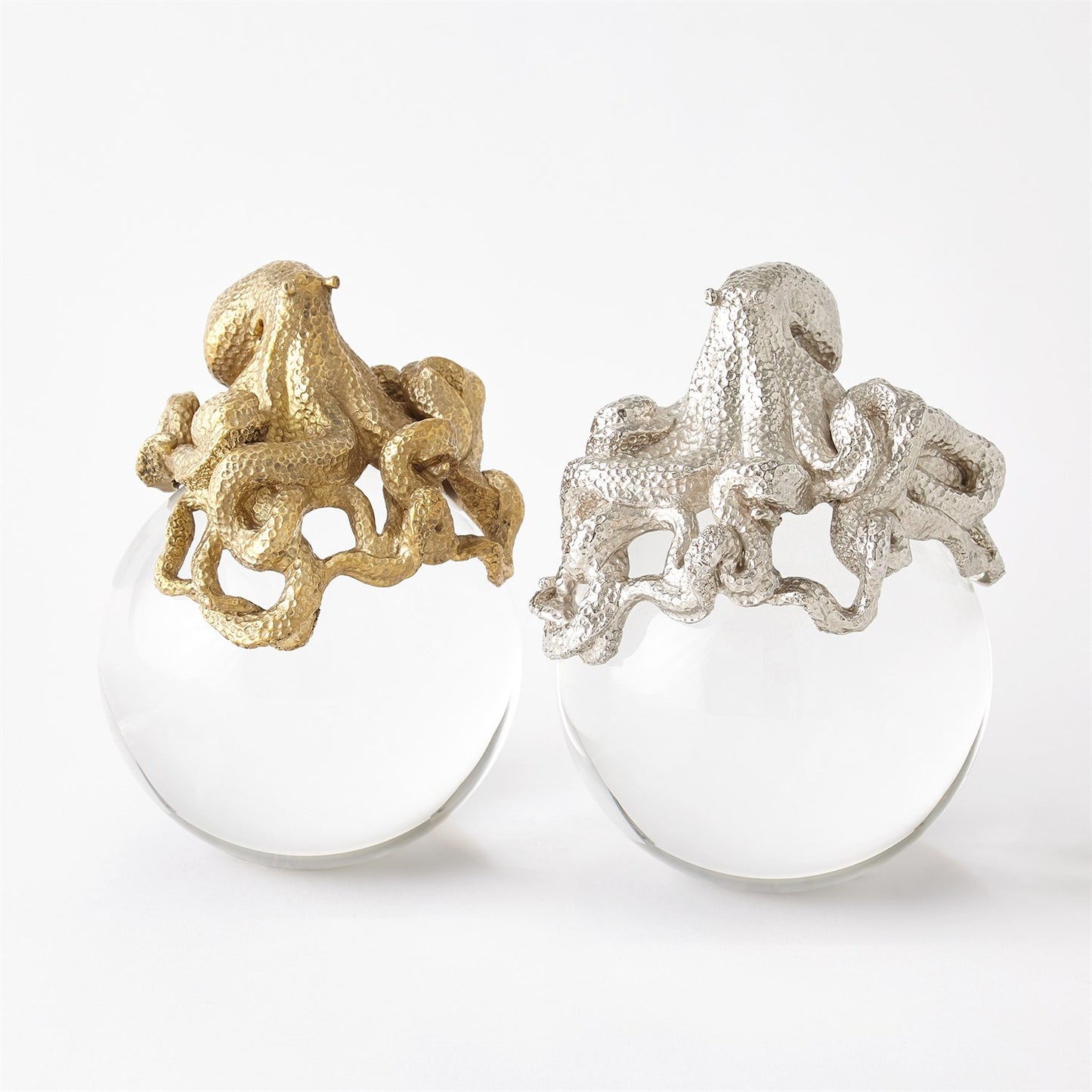 Octopus on Orb - Brass