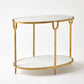 Iron & Stone 30" Side Table - Oval