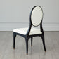 Harlow Chair - Black w/ White Leather