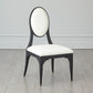 Harlow Chair - Black w/ White Leather