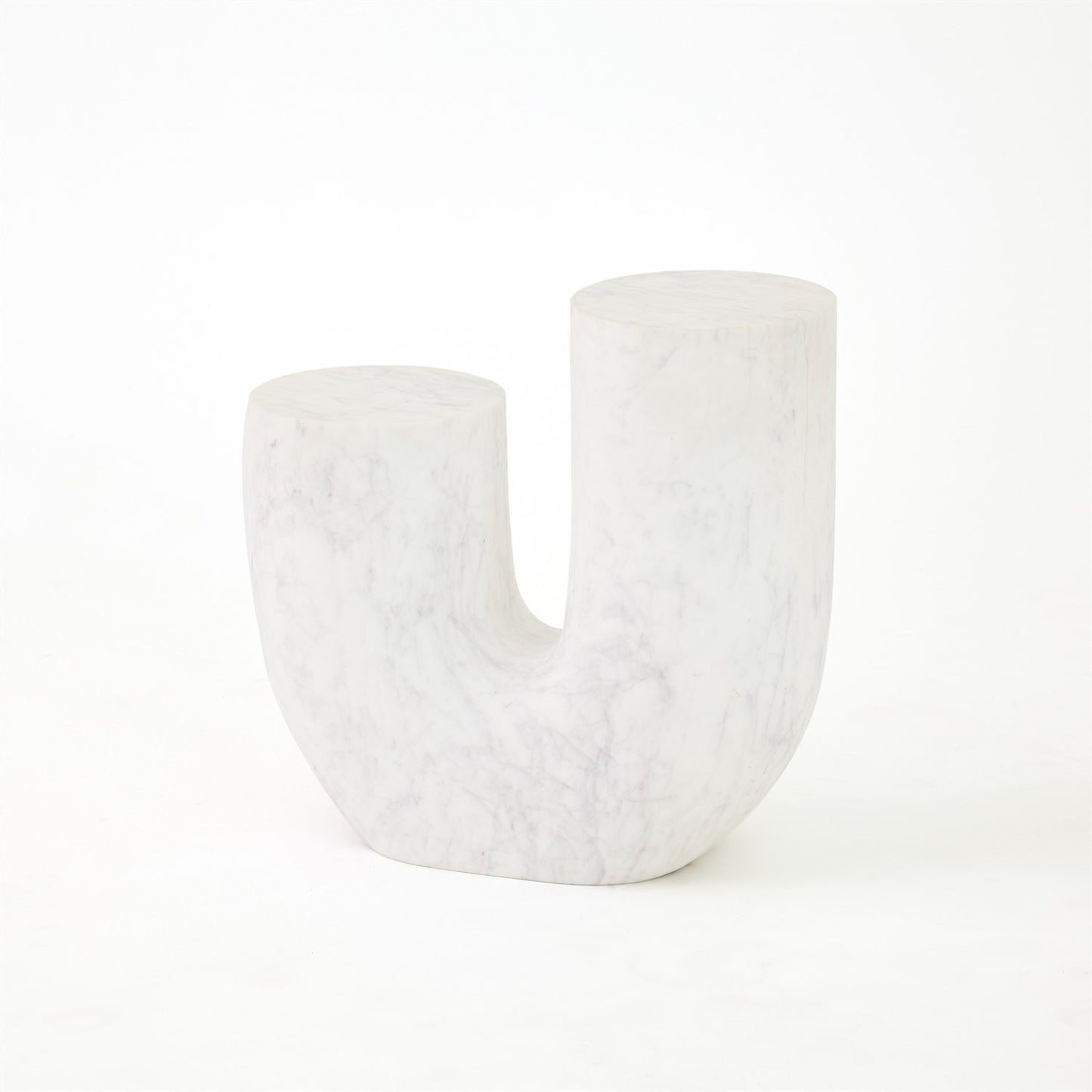 Marble Tube Table - White