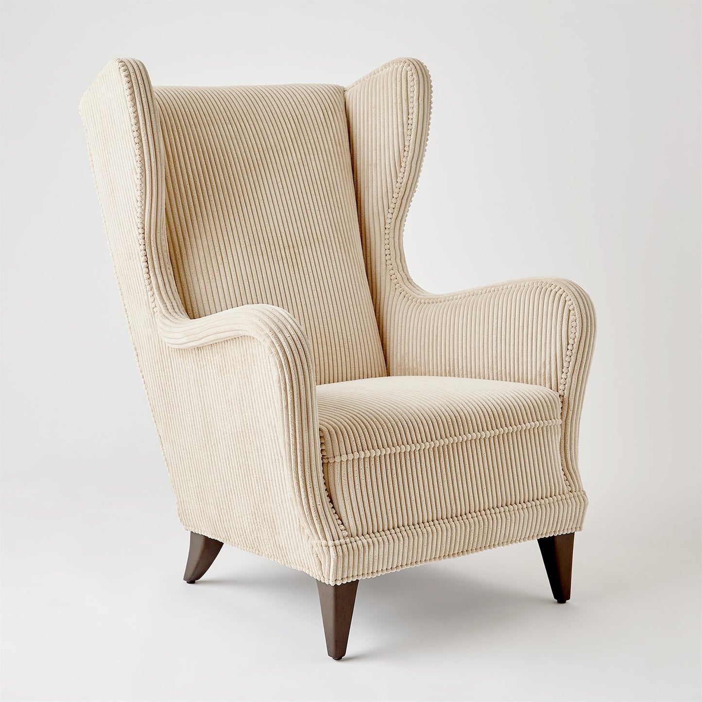 Wing Chair - Wide Wale Corduroy - Vanilla