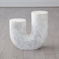 Marble Tube Table - White