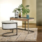 Regan Barrel Chair - Hair on Hide - Grey/ Antique Gunmetal
