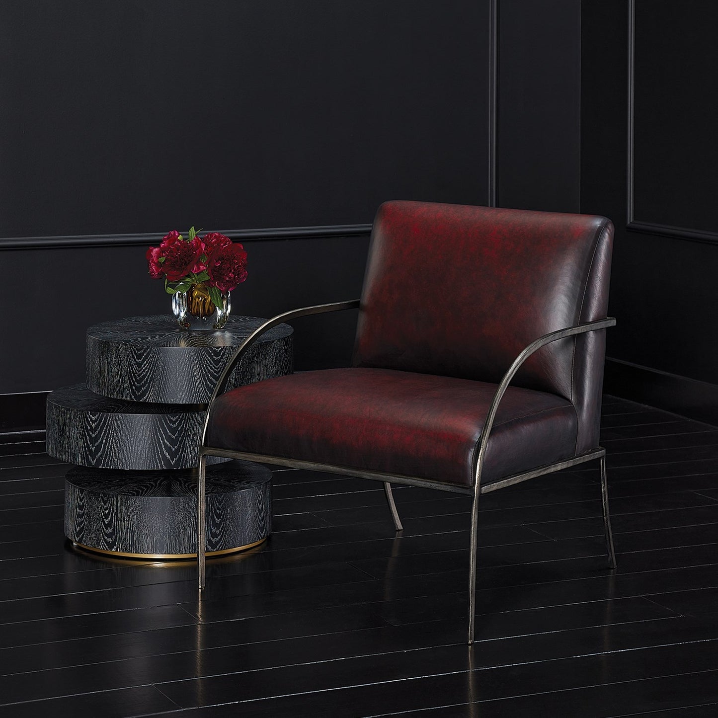 Swoop Chair - Brindisi Leather - Lava
