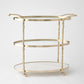 Arbor 43" x 20" Oval Bar Cart - Brass