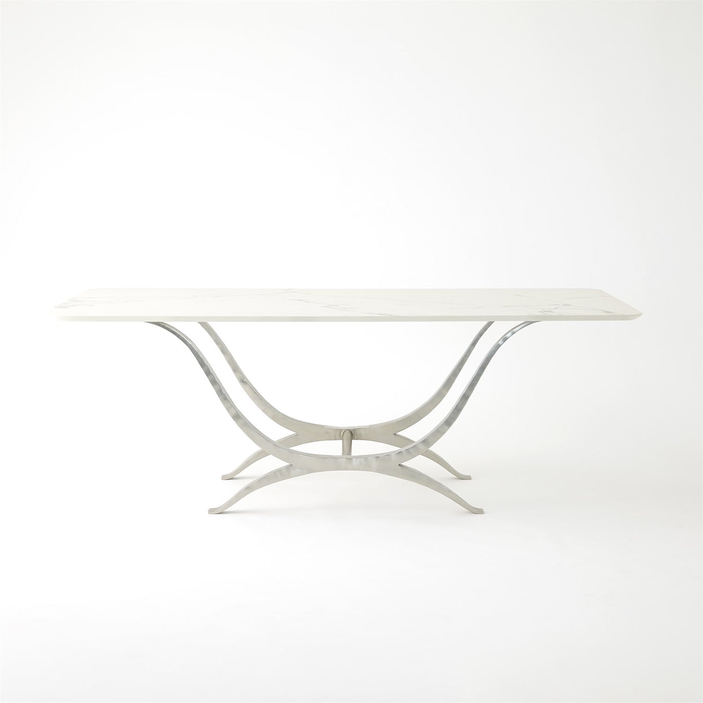 Chorda Dining Table-Nickel-Rectangle
