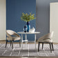 Radius Round 42"Dia Table-Silver w/Golden White Top