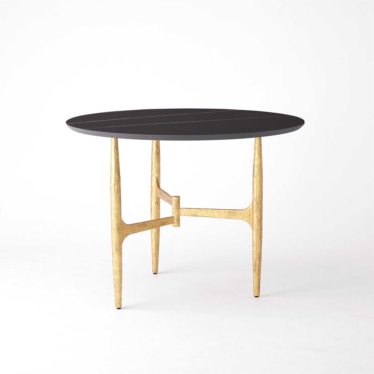Radius Round 42"Dia Table - Gold/Noir Lux Top