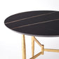 Radius Round 42"Dia Table - Gold/Noir Lux Top
