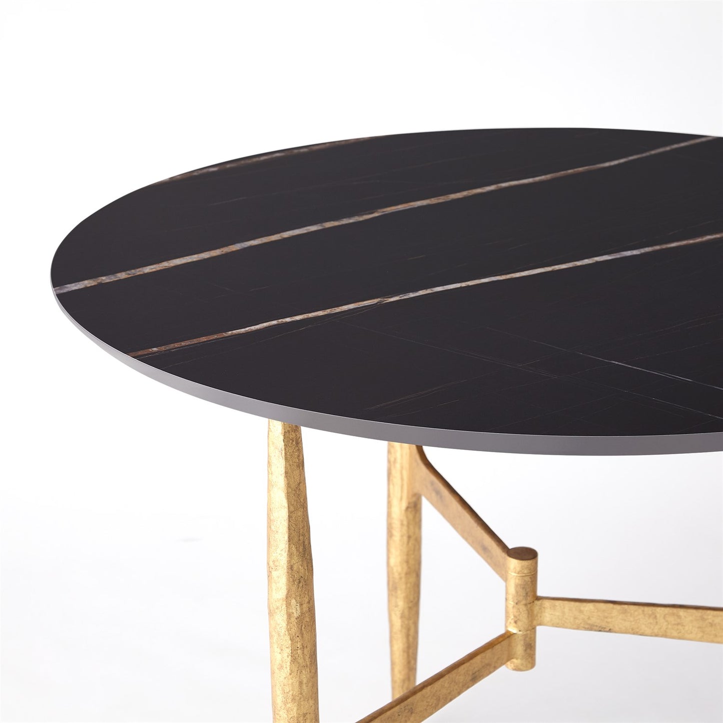 Radius Round 42"Dia Table - Gold/Noir Lux Top