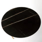 Radius Round 42"Dia Table - Gold/Noir Lux Top