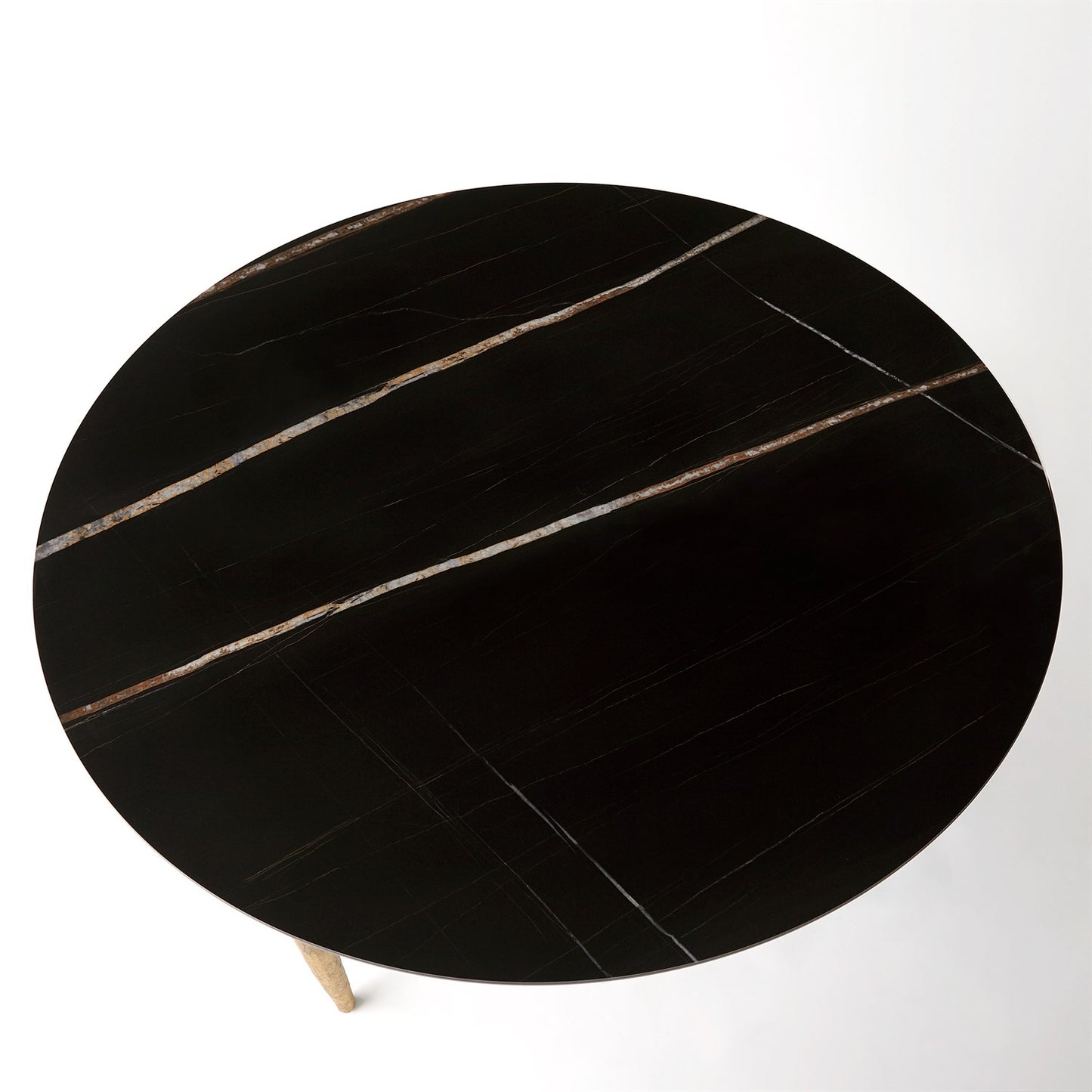 Radius Round 42"Dia Table - Gold/Noir Lux Top