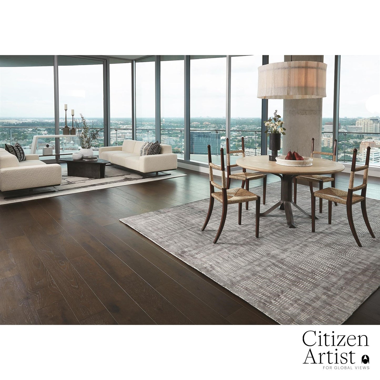 Frequency Rug - Charcoal/ Cream