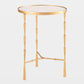 Spike Accent Table-Antique Brass w/White Marble