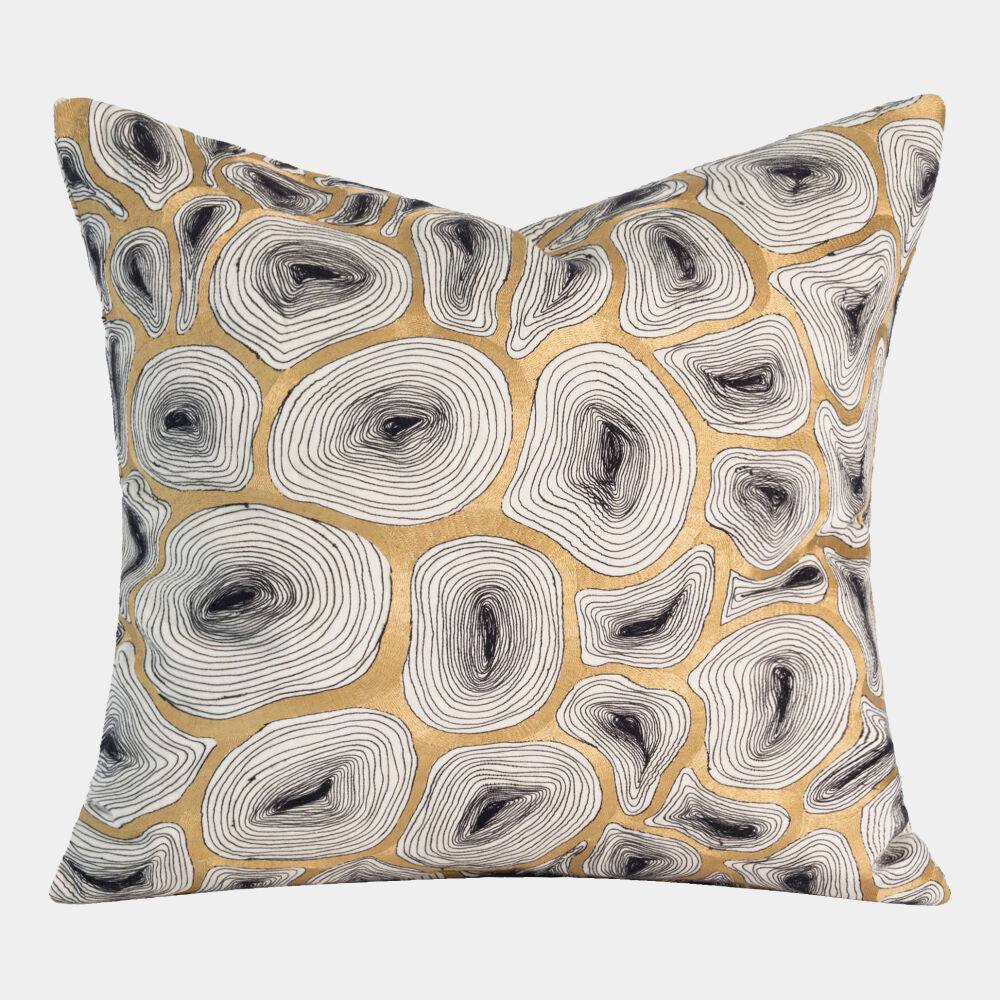 Agate Pillow-Black/Gold - Grats Decor Interior Design & Build Inc.