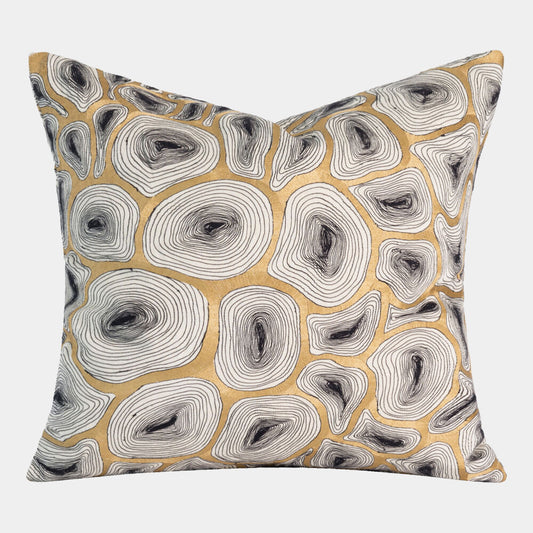 Agate Pillow-Black/Gold - Grats Decor Interior Design & Build Inc.