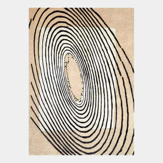 Concentric Circles Rug - Fawn - 5 Sizes