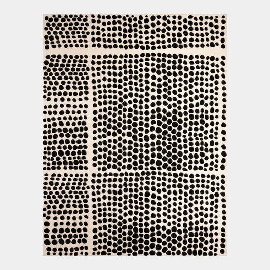 Graffiti Rug - White/ Black - 5 Sizes
