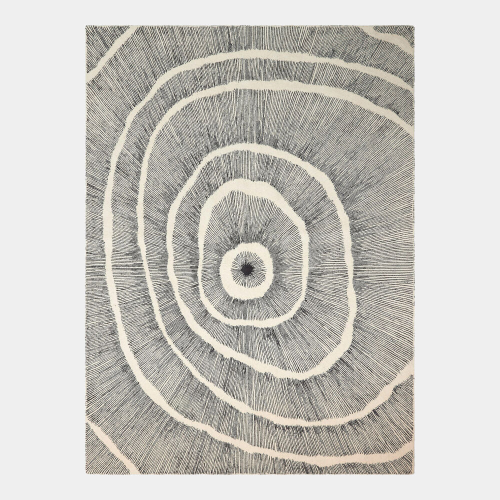 Burst Rug - Ivory/Black - 5 sizes