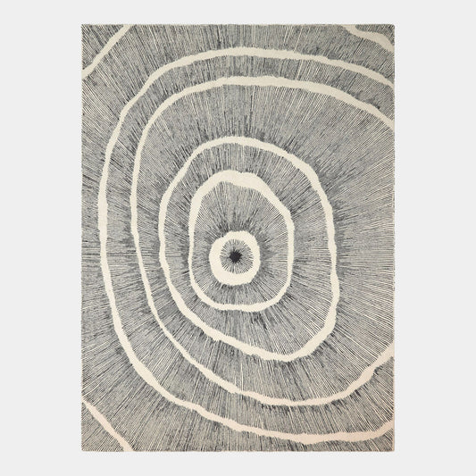 Burst Rug - Ivory/Black - 5 sizes