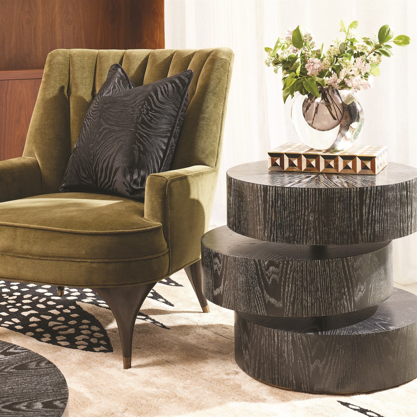 Duncan Chair - Moss Velvet