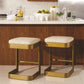 Regan Barstool / Counterstool - Antique Brass/ Ivory Leather