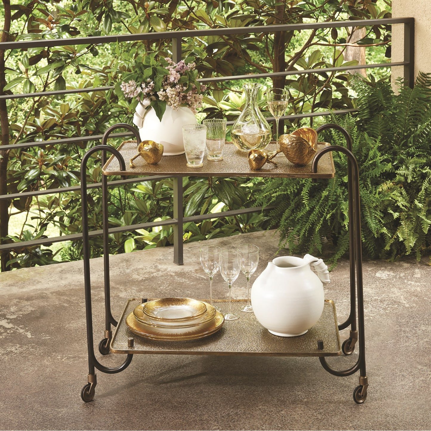 Blade Bar Cart - Bronze