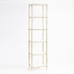 Arbor 20"W x 81"H Etagere - Brass & White Marble