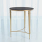 French Square Leg 22"Dia Table - Brass